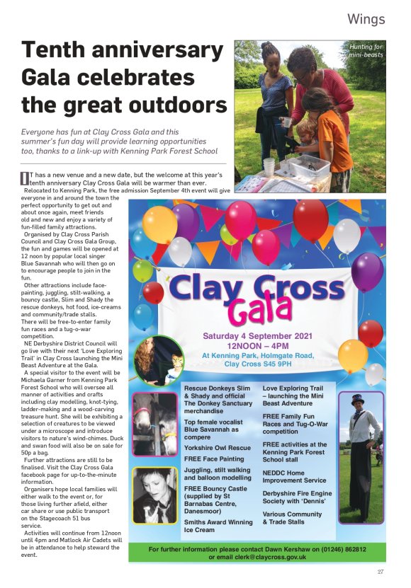 We have held a bi-annual Clay Cross Gala since 2011. They have historically taken place on Sharley Park and Kenning Park.

In 2023 we moved the Gala to Clay Cross social centre after concerns about water logging on the parks. This was well attended and supported by the local community and may be a format we continue with... watch this space!