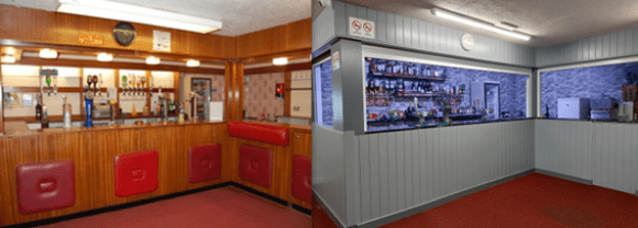 The Social Centre bar was refurbished in Autumn 2023, funded by the NED UKSPF Village Halls and Community Venues Grant Scheme.

The new look has brought the bar up to date and helped to freshen up the venue.

The ladies and accessible toilet facilities were also given an overhaul using the grant funds.